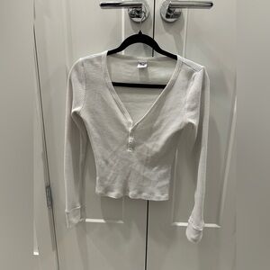TNA White Thermal Henley Top